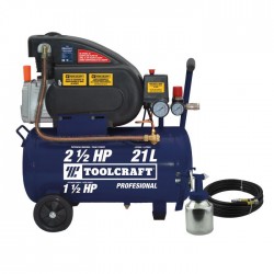 Kit compresor 21 lts 2 1/2 hp Toolcraft p/ pintor TC5590