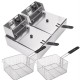 Freidora eléctrica doble bandeja 12 litros 17010 Silver Master