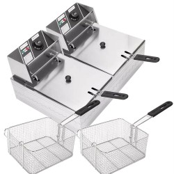 Freidora eléctrica doble bandeja 12 litros 17010 Silver Master