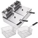 Freidora eléctrica doble bandeja 12 litros 17010 Silver Master