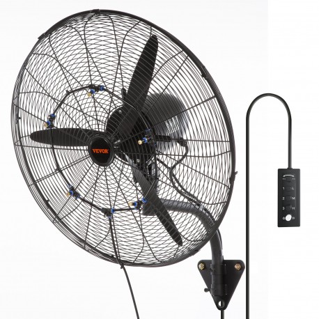 Ventilador Industrial de Pared 24" VEVOR con Nebulizador de Agua